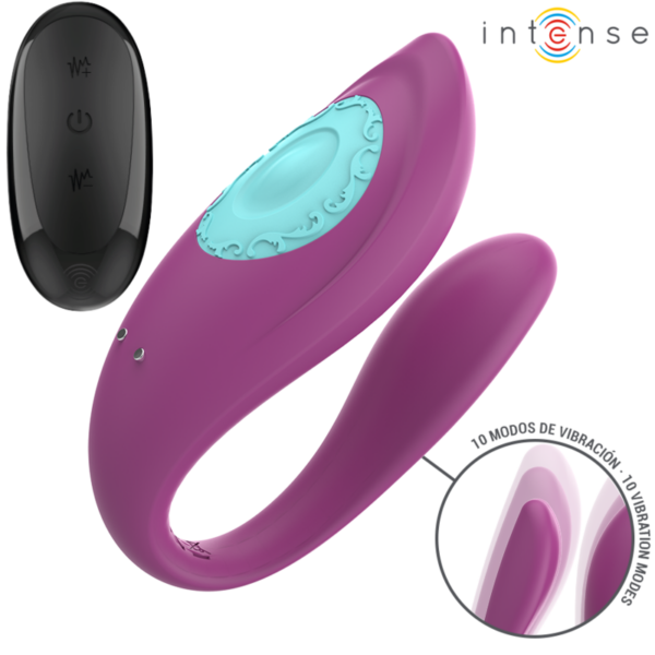 INTENSE - ANNIE ESTIMULADOR  VIBRADOR FORMA DE U MORADO CONTROL REMOTO - Imagen 2