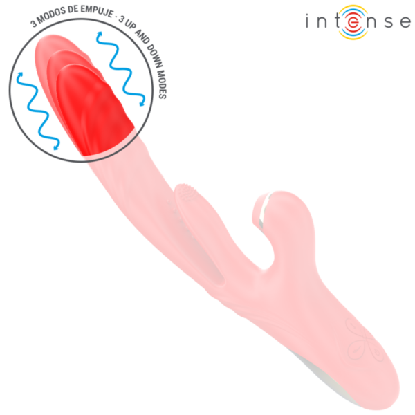 INTENSE - KAROL VIBRADOR MULTIFUNCIÓN EMPUJE  ESTIMULACIÓN  ONDAS ESTIMULADORAS ROJO - Imagen 4