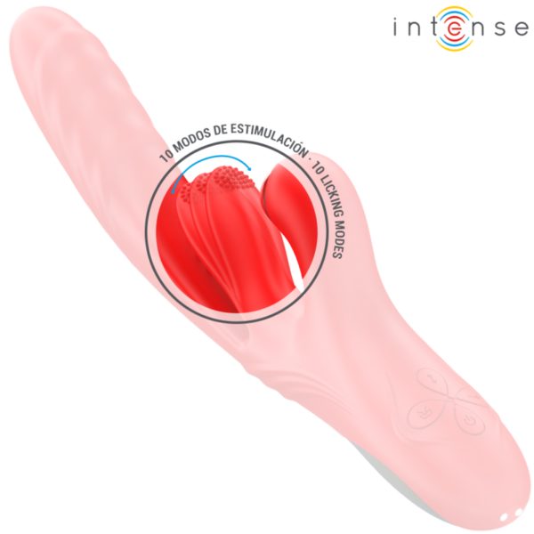 INTENSE - KAROL VIBRADOR MULTIFUNCIÓN EMPUJE  ESTIMULACIÓN  ONDAS ESTIMULADORAS ROJO - Imagen 5