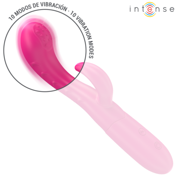 INTENSE - AMARA VIBRADOR CON LENGUA ESTIMULADORA 10 VIBRACIONES ROSA - Imagen 4
