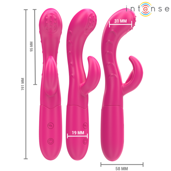INTENSE - AMARA VIBRADOR CON LENGUA ESTIMULADORA 10 VIBRACIONES ROSA - Imagen 3