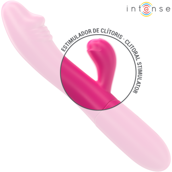 INTENSE - IVY VIBRADOR FLEXIBLE 10 VIBRACIONES CON LENGUA ESTIMULADORA ROSA - Imagen 5