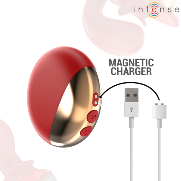 INTENSE - MARIAH VIBRADOR  ESTIMULADOR EN FORMA DE U 10 VIBRACIONES ROJO - Imagen 5