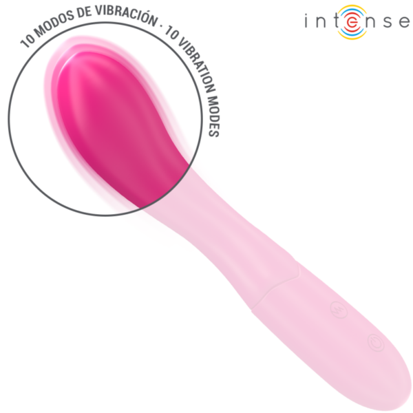 INTENSE - LISETTE VIBRADOR 19 CM FLEXIBLE 10 VIBRACIONES ROSA - Imagen 5