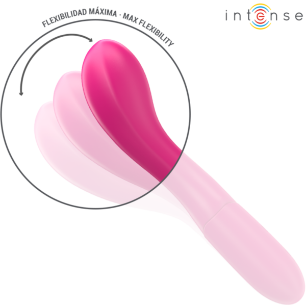 INTENSE - LISETTE VIBRADOR 19 CM FLEXIBLE 10 VIBRACIONES ROSA - Imagen 4