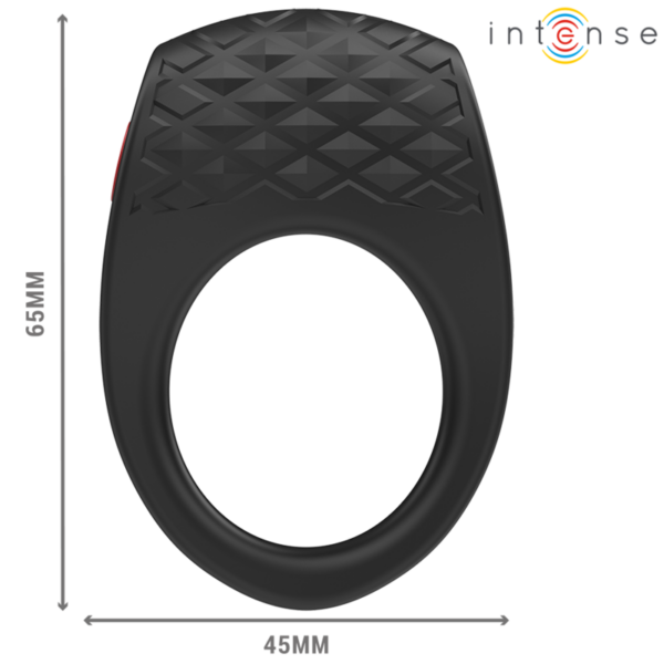 INTENSE - CLOVER ANILLO VIBRADOR PENE 10 VIBRACIONES NEGRO - Imagen 5