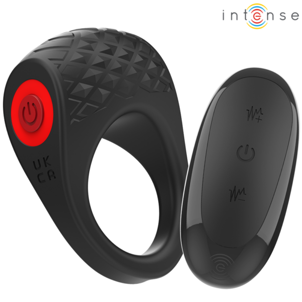 INTENSE - CLOVER ANILLO VIBRADOR PENE 10 VIBRACIONES NEGRO - Imagen 3