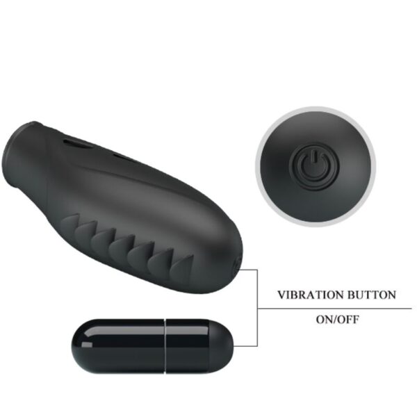 PRETTY LOVE - GILO VIBRADOR DE DEDO SILICONA NEGRO - Imagen 5