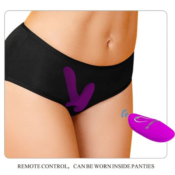 PRETTY LOVE - MASAJEADOR  VIBRADOR 12 VIBRACIONES CONTROL REMOTO MORADO - Imagen 4