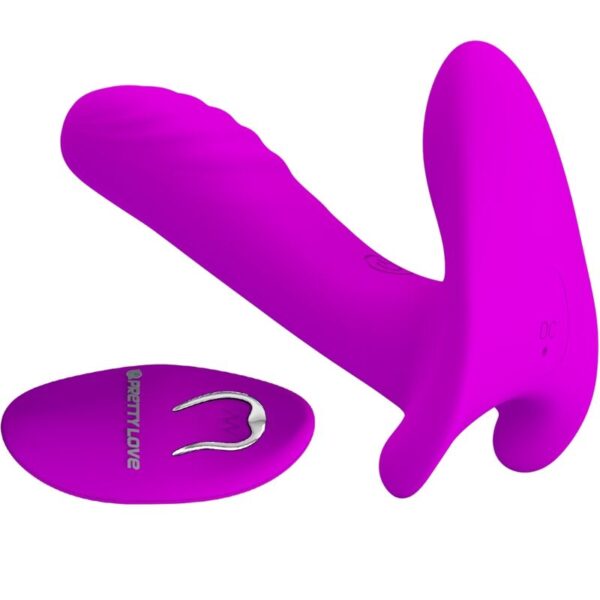 PRETTY LOVE - MASAJEADOR  VIBRADOR 12 VIBRACIONES CONTROL REMOTO MORADO - Imagen 2