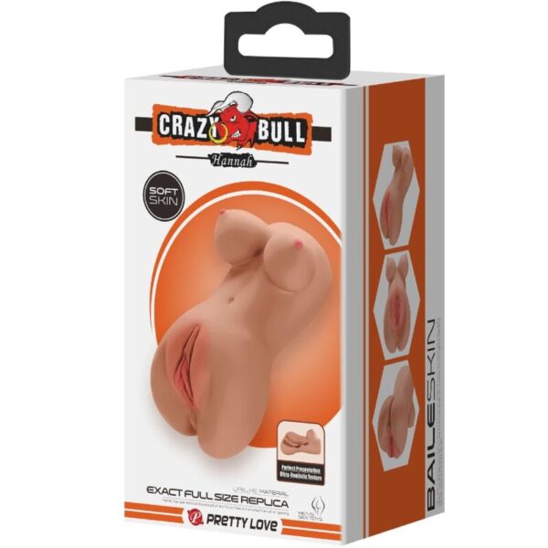 CRAZY BULL - HANNAH MASTURBADOR DOBLE VAGINA  ANO REALÍSTICO MULATO - Imagen 5