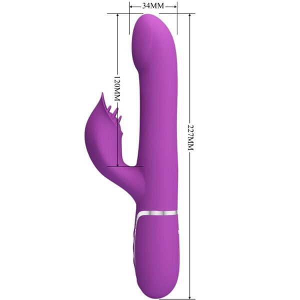 PRETTY LOVE - VIBRADOR  ESTIMULADOR MULTIFUNCIÓN 4 EN 1 MORADO - Imagen 5
