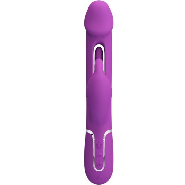 PRETTY LOVE - KAMPAS VIBRADOR RABBIT MULTIFUNCIÓN 3 EN 1 MORADO - Imagen 2
