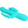 PRETTY LOVE - CAMMY TRIPLE VIBRADOR RABBIT MULTIFUNCIÓN 4 EN 1 AZUL - Imagen 5