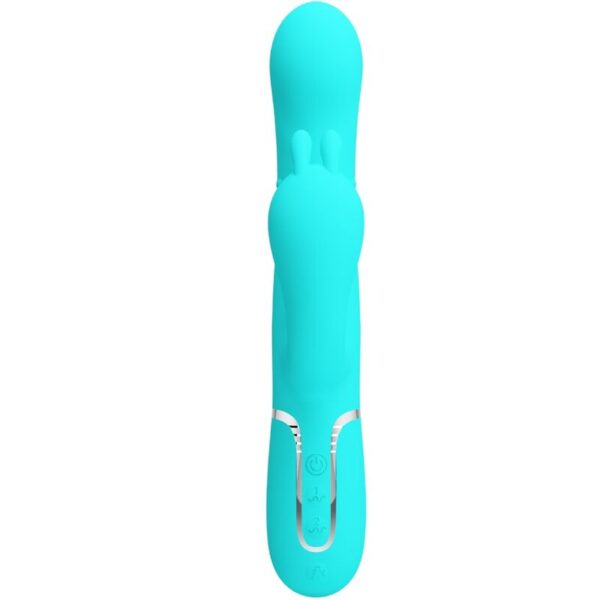 PRETTY LOVE - CAMMY TRIPLE VIBRADOR RABBIT MULTIFUNCIÓN 4 EN 1 AZUL - Imagen 2