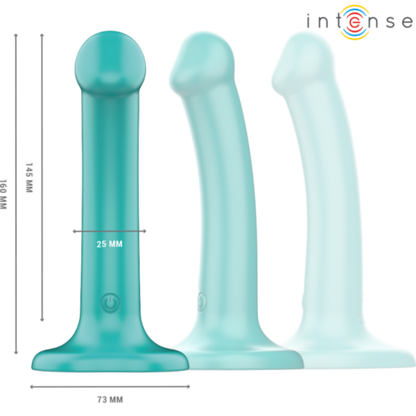 INTENSE - KATIE VIBRADOR CON VENTOSA 10 VIBRACIONES AZUL OSCURO CONTROL REMOTO - Imagen 3