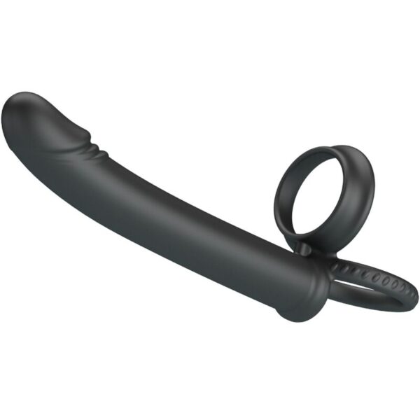 PRETTY LOVE - MOSES ANILLO DOBLE PENE PARA DONLE PENETACIÓN NEGRO - Imagen 5