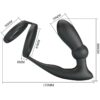 PRETTY LOVE - EMONI ANILLO PENE + PLUG ANAL 12 VIBRACIONES NEGRO - Imagen 5