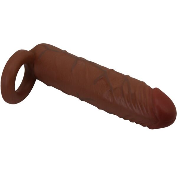 PRETTY LOVE - KAILE FUNDA PARA PENE CON EXTENSIÓN DE 2.5 CM MULATO - Imagen 4