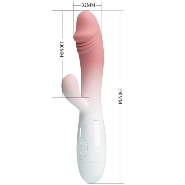 PRETTY LOVE - SNAPPY VIBRADOR RABBIT 3O VIBRACIONES ROSA - Imagen 4