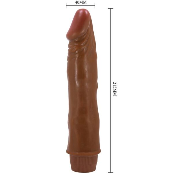 BAILE - DWARF VIBRADOR REALÍSTICO 21 CM MULATO - Imagen 4