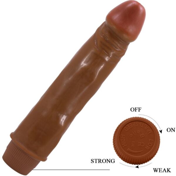BAILE - DWARF VIBRADOR REALÍSTICO 21 CM MULATO - Imagen 5