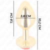 KINK - PLUG ANAL DORADO ROSA ROJA TALLA L - Imagen 4