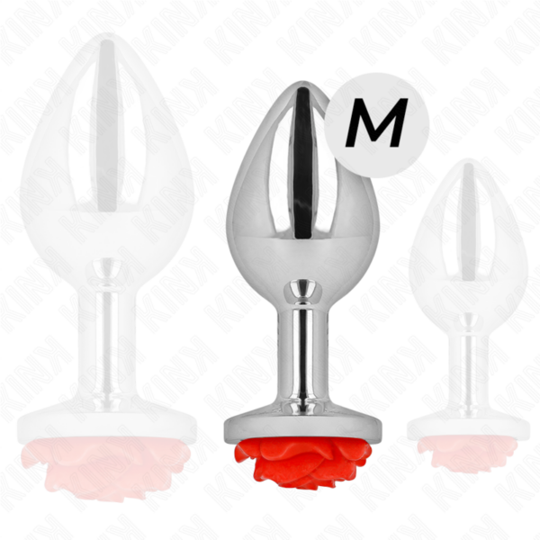 KINK - PLUG ANAL ROSA ROJA TALLA M - Imagen 2