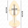 KINK - PLUG ANAL DORADO ROSA ROJA TALLA M - Imagen 4