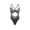 SUBBLIME - 955212 BODY TRANSPARENTE CON ENCAJE HUECO NEGRO S/M - Imagen 5