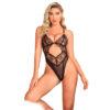 SUBBLIME - 955212 BODY TRANSPARENTE CON ENCAJE HUECO NEGRO S/M - Imagen 4