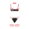 SUBBLIME - 955304 SET SUJETADOR CON COLLAR Y DETALLES PARA PIERNAS ROSA FLUORESCENTE L/XL - Imagen 5