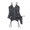 SUBBLIME - 955465 BODY CON CREMALLERA DE CUERO NEGRO L/XL - Imagen 5