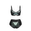 SUBBLIME - 955557 CONJUNTO SUJETADOR CON CREMALLERA DE MALLA DE CHAROL VERDE S/M - Imagen 5