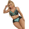 SUBBLIME - 955557 CONJUNTO SUJETADOR CON CREMALLERA DE MALLA DE CHAROL VERDE S/M - Imagen 3