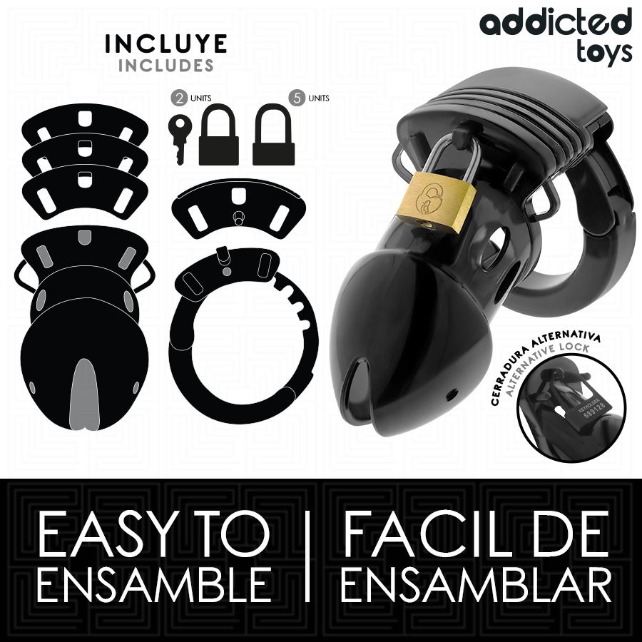 ADDICTED TOYS LOCKED - CHASTITY DEPTHS JAULA PARA PENE 7,5 CM - Imagen 4