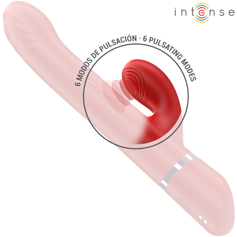 INTENSE - LELE VIBRADOR MULTIFUNCIÓN ROTATORIO OSCILACIÓN ESTIMULACIÓN ROJO - Imagen 6