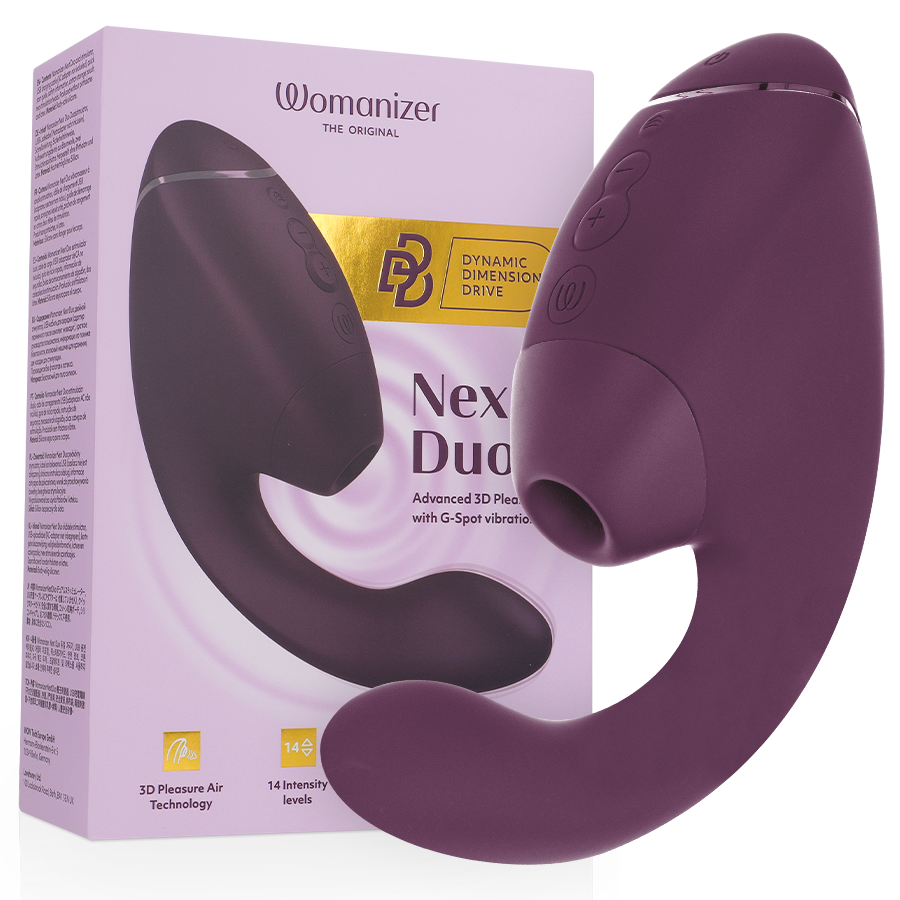 WOMANIZER – DUO NEXT ESTIMULADOR VIBRADOR DUAL CLÍTORIS  PUNTOG MORADO