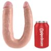KING COCK - DILDO DOBLE PENETRACIÓN 17.8 CM NATURAL - Imagen 4