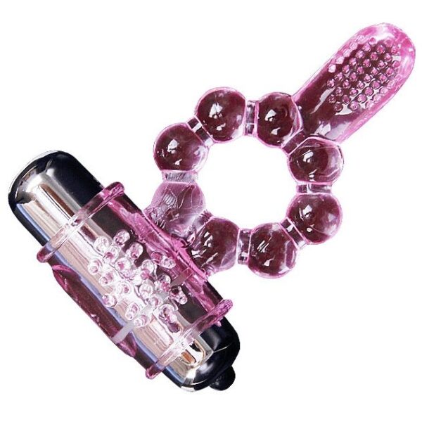 BAILE - ANILLO SILICONA 10 RITMOS LENGUA CON VIBRACIÓN ROSA - Imagen 5