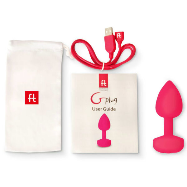 G-VIBE - FUNTOYS GPLUG ANAL VIBRADOR RECARGABLE PEQUEÑO ROSA NEON 3CM - Imagen 3