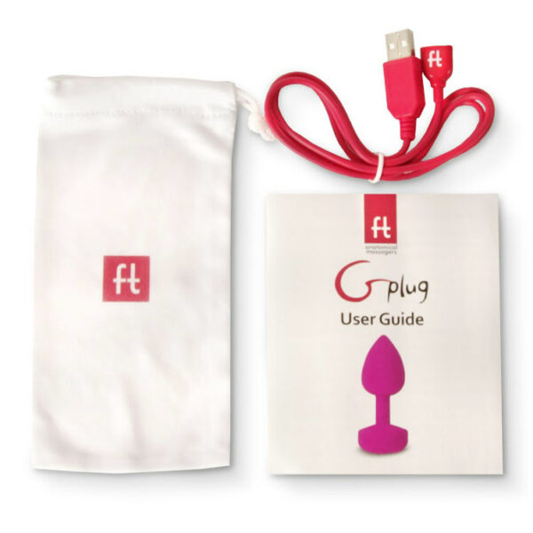 G-VIBE - FUNTOYS GPLUG ANAL VIBRADOR RECARGABLE PEQUEÑO ROSA NEON 3CM - Imagen 4