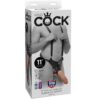 KING COCK - STRAP-ON CON DILDO HUECO 28 CM Y TIRANTES COLOR CARNE - Imagen 2