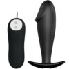 PRETTY LOVE - PLUG ANAL SILICONA FORMA PENE Y 12 MODOS VIBRACIÓN NEGRO