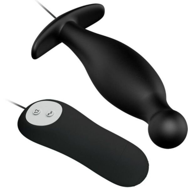 PRETTY LOVE - PLUG ANAL SILICONA 12 MODOS VIBRACIÓN NEGRO - Imagen 3