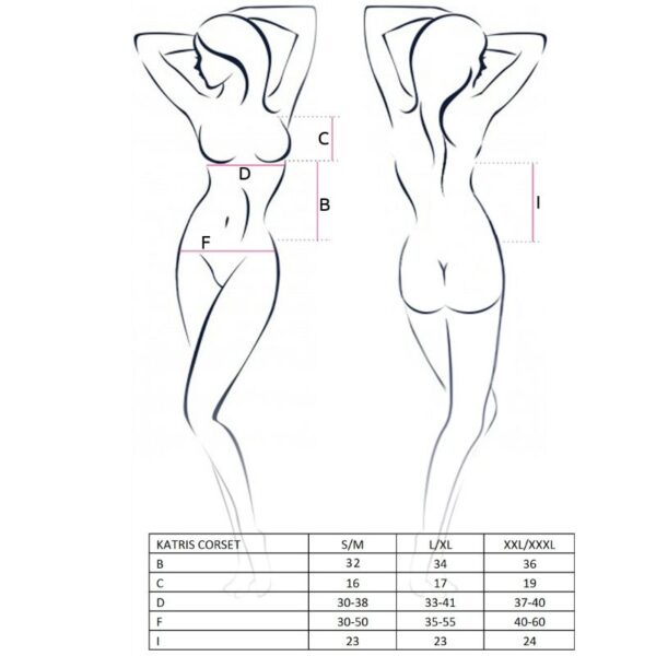 PASSION - WOMAN KATRISS CORSET NEGRO TALLA L/XL - Imagen 3
