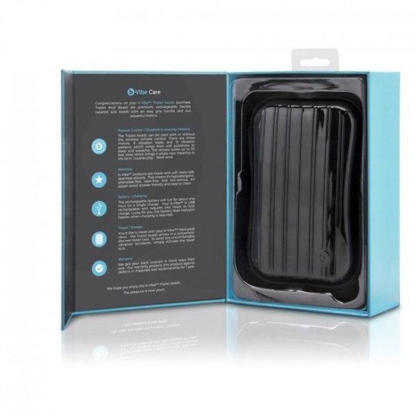 B-VIBE - TRIPLET ANAL CONTROL REMOTO BEADS NEGRO - Imagen 5
