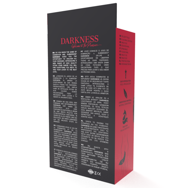 DARKNESS - PLUG ANAL SILVER 8 CM CON COLA NEGRO - Imagen 5