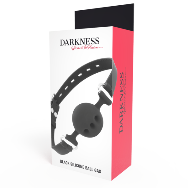 DARKNESS - MORDAZA TRANSPIRABLE SILICONA NEGRO - Imagen 4