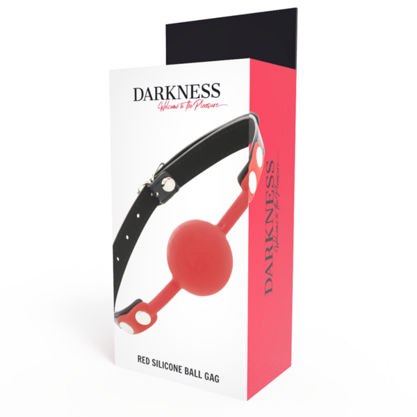DARKNESS - MORDAZA  SILICONA ROJO - Imagen 4